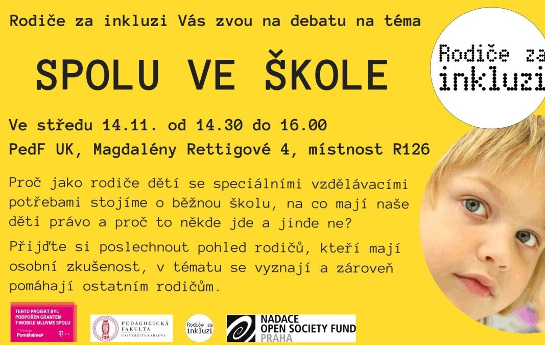 Spolu ve škole – Debata se studenty pražské pedagogické fakulty